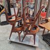 model T21 produceret af Korup Stolefabrik Fire spisestole i massiv teak, model T21 produceret af Korup Stolefabrik — billede 2