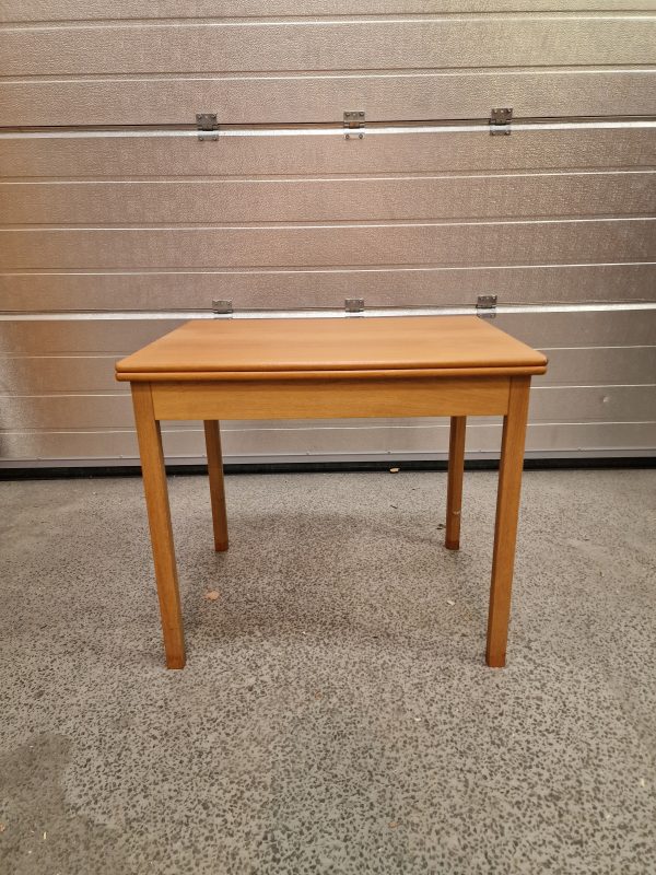 Spillebord med drejbar plade, teak og egetræ, SKM