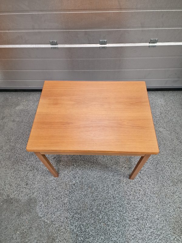 Spillebord med drejbar plade, teak og egetræ, SKM