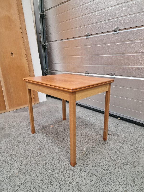 Spillebord med drejbar plade, teak og egetræ, SKM