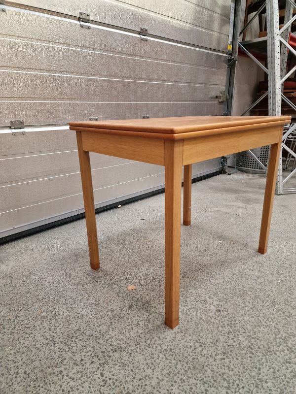 Spillebord med drejbar plade, teak og egetræ, SKM