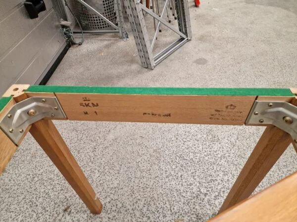 SKM Spillebord med drejbar plade, teak og egetræ, SKM — billede 6