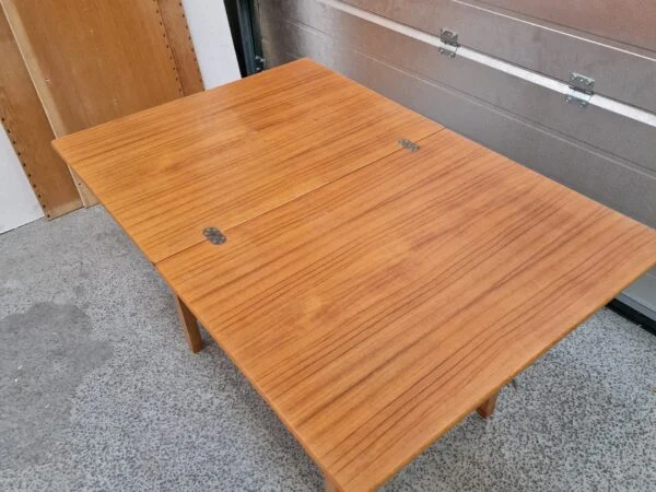 SKM Spillebord med drejbar plade, teak og egetræ, SKM — billede 12