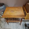 Sidebord på hjul, teak, model R103, FDB Ejvind Johansson