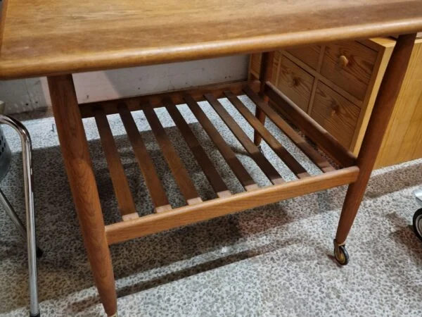 model R103, FDB Ejvind Johansson Sidebord på hjul, teak, model R103, FDB Ejvind Johansson — billede 4