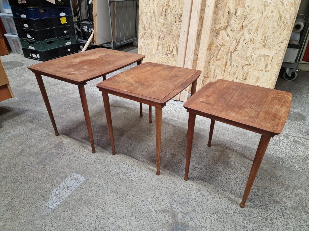 Møbelintarsia Indskudsborde, trommestikker — billede 2