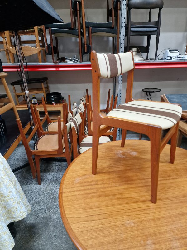 10 spisestole, teak, Erik Buch