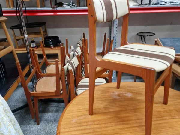 10 spisestole, teak, Erik Buch