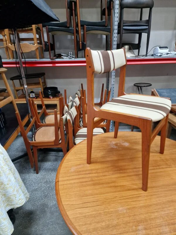 Erik Buch 10 spisestole, teak, Erik Buch