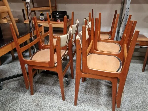 Erik Buch 10 spisestole, teak, Erik Buch — billede 2