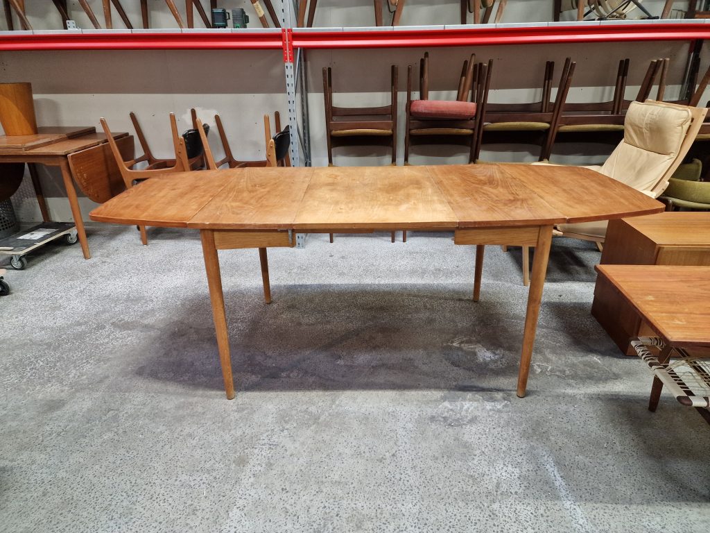 Spisebord med klapper, teak — billede 6