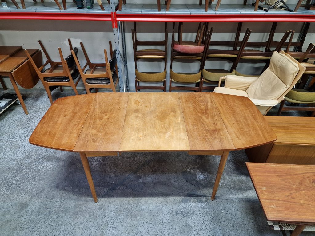 Spisebord med klapper, teak — billede 8