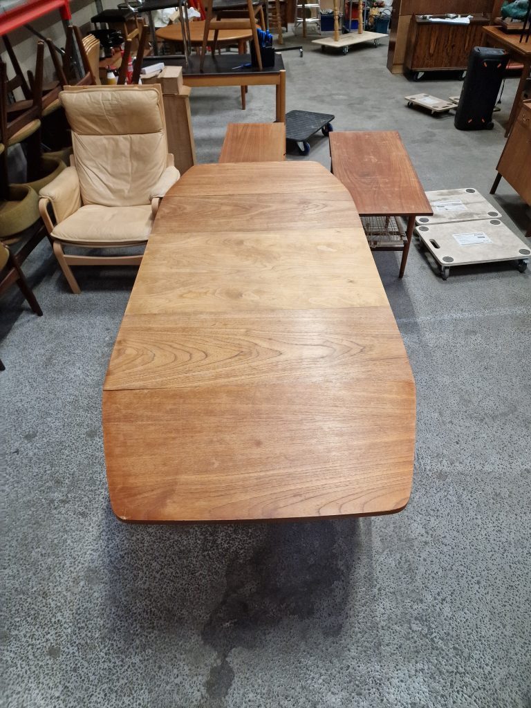 Spisebord med klapper, teak — billede 9