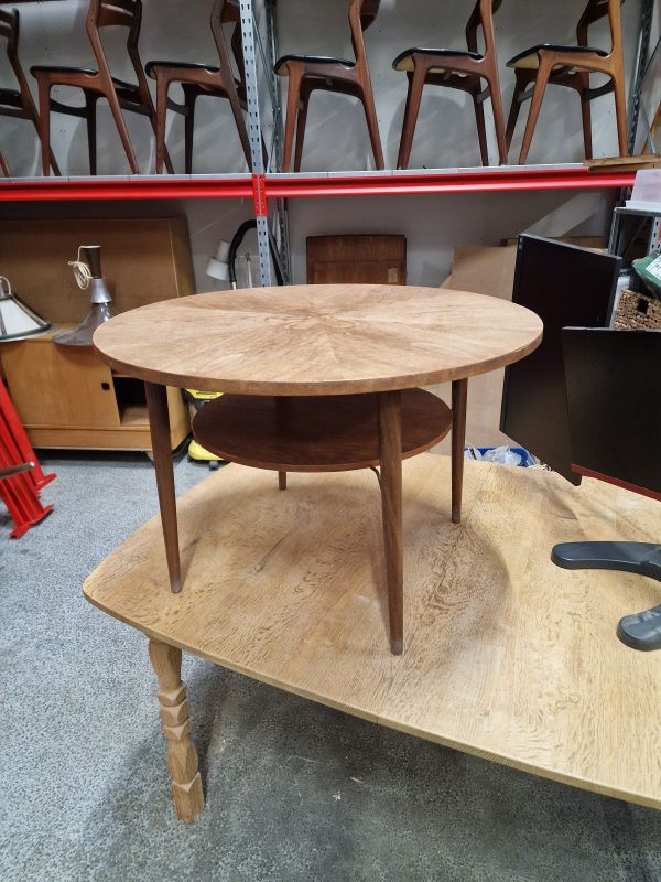 Rundt sofabord, teak