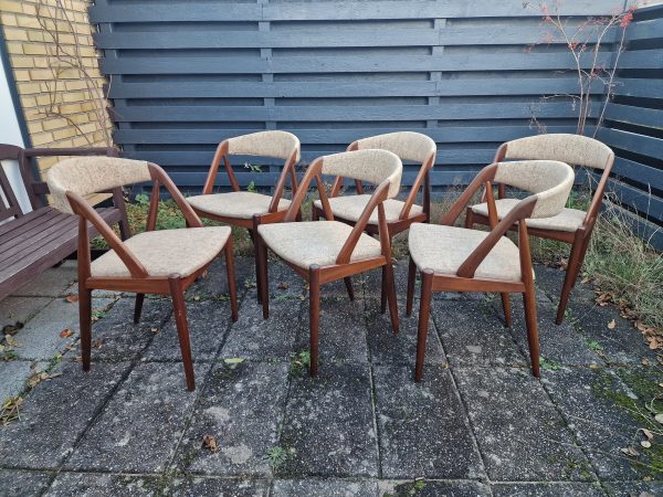 6 stk spisestole i massiv teak, Kai Kristiansen, model 31