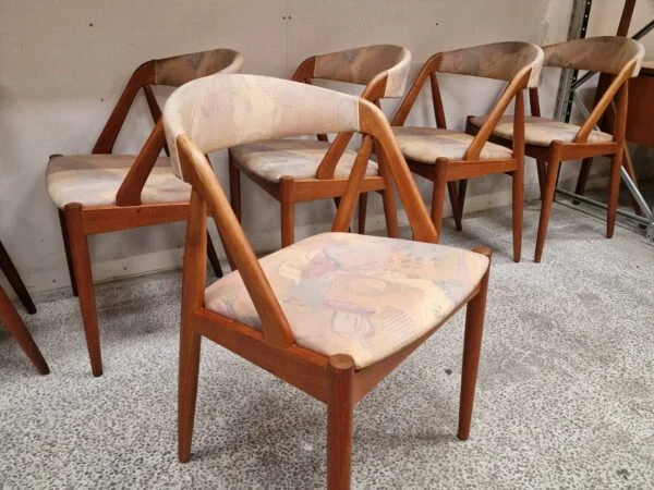 Seks spisestole i massiv teak, Kai Kristiansen model 31 — billede 5