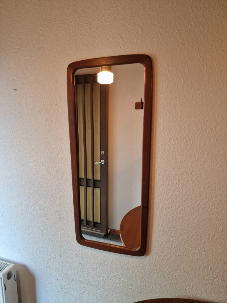 Spejl, teak