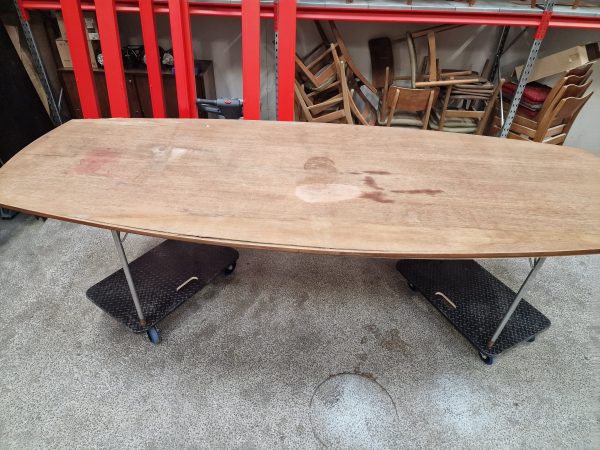 Konferencebord, teak, til renovering