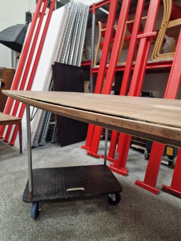 Konferencebord, teak, til renovering