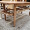 Sofabord i teak og egetræ med flethylde, til renovering — billede 4