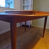 Skovmand & Andersen Ovalt spisebord i teak med to tillægsplader — billede 3