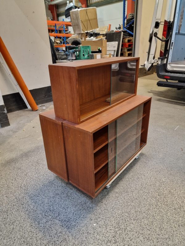 Vitrine, 3 stk, teak