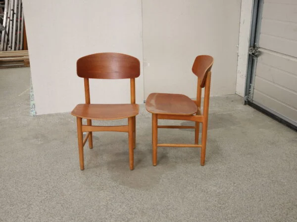 To stole, teak, Børge Mogensen model 122, Søborg Møbelfabrik