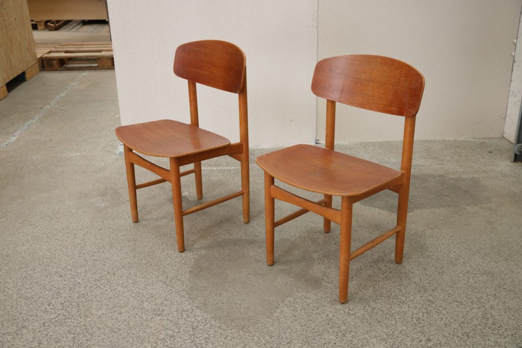 Børge Mogensen To stole, teak, Børge Mogensen model 122, Søborg Møbelfabrik — billede 4