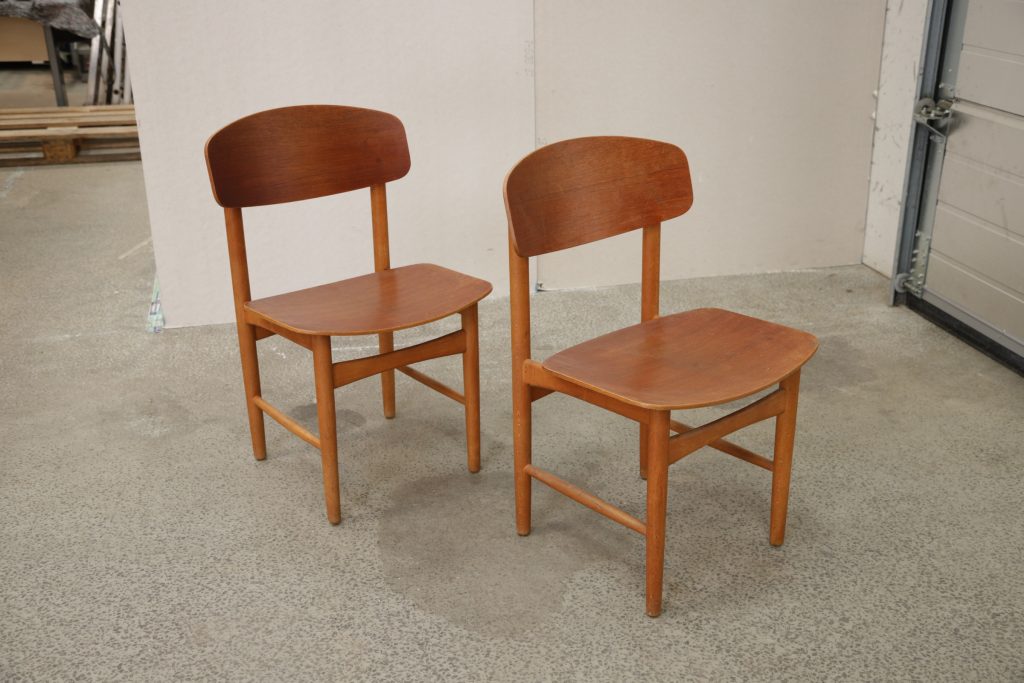 Børge Mogensen To stole, teak, Børge Mogensen model 122, Søborg Møbelfabrik — billede 5