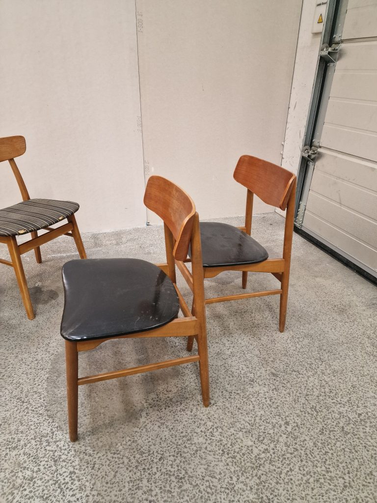 2×2 spisestole, teak
