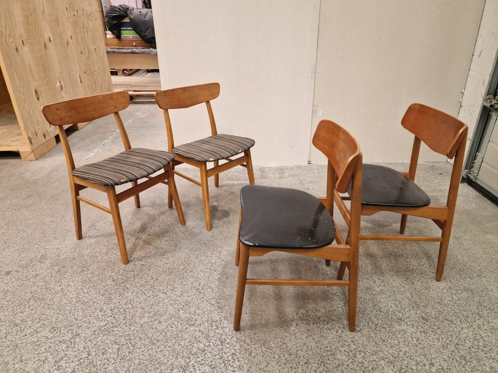 2×2 spisestole, teak