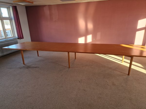 Konferencebord i to dele, teak, Bjerringbro Savværk