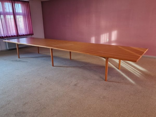 Konferencebord i to dele, teak, Bjerringbro Savværk