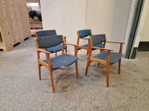 Henning Kjærnulf, model 317/318 4 stk Henning Kjærnulf armstole af teak model 317/318 — billede 5