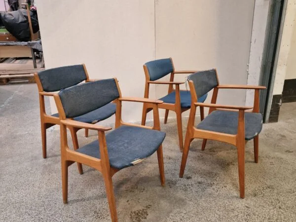 Henning Kjærnulf, model 317/318 4 stk Henning Kjærnulf armstole af teak model 317/318 — billede 6