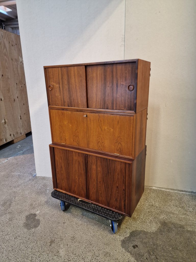 Kai Kristiansen, Feldballe Møbelfabrik Vangereol, tre fag, palisander, Kai Kristiansen
