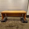 Nipu Direktør-skrivebord med indbyggede skuffer, teak, Nippu
