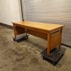 Nipu Direktør-skrivebord med indbyggede skuffer, teak, Nippu — billede 3