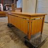 Nipu Direktør-skrivebord med indbyggede skuffer, teak, Nippu — billede 9