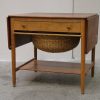 Sybord i massiv teaktræ og egetræ, GETAMA, Hans J. Wegner, model AT33