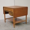 Sybord i massiv teaktræ og egetræ, GETAMA, Hans J. Wegner, model AT33