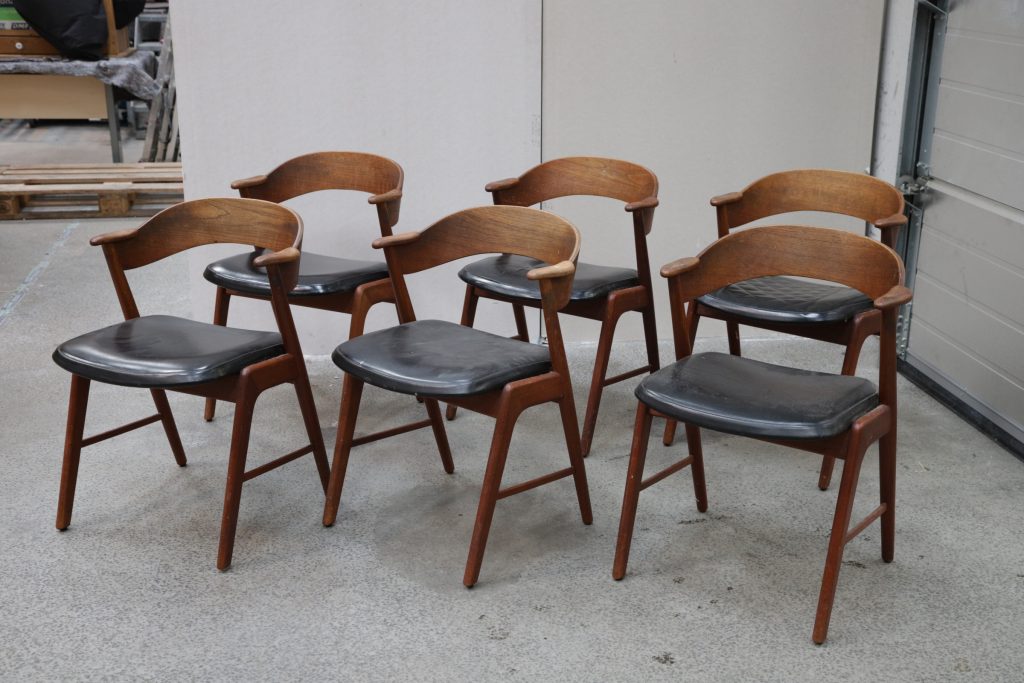 Kai Kristiansen model 32 Seks spisestole i teak, Kai Kristiansen model 32 — billede 2