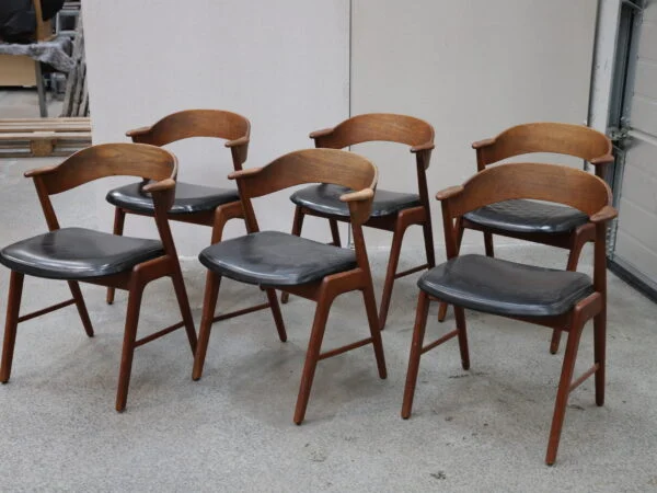 Kai Kristiansen model 32 Seks spisestole i teak, Kai Kristiansen model 32 — billede 2