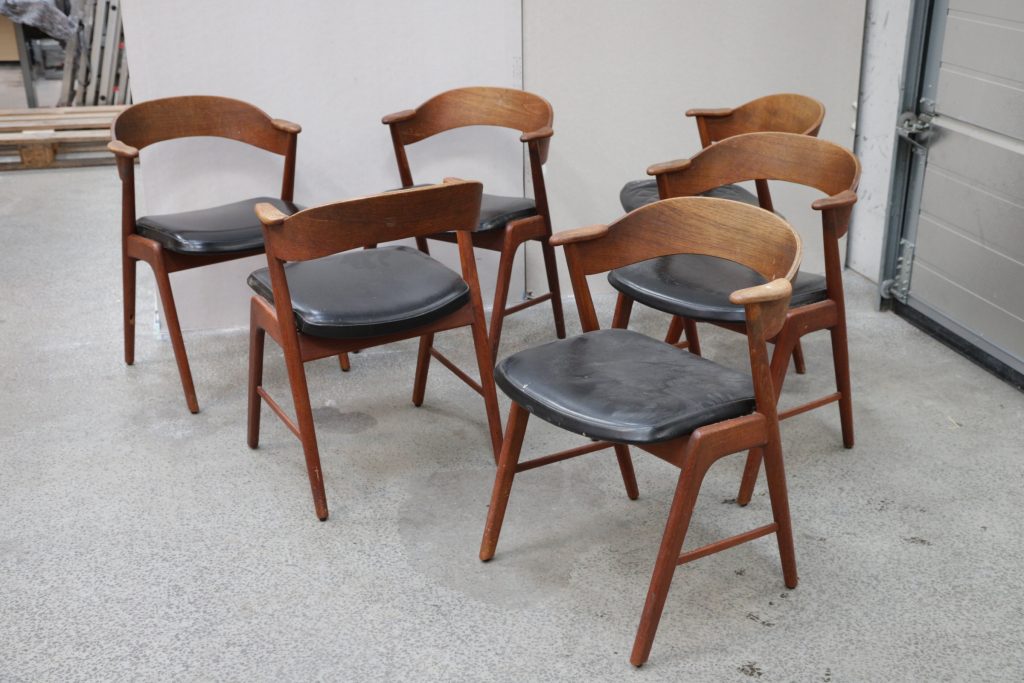Kai Kristiansen model 32 Seks spisestole i teak, Kai Kristiansen model 32 — billede 5