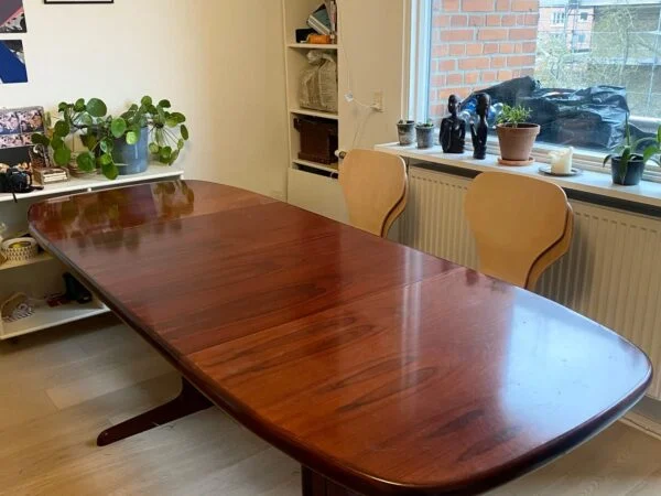 Skovby Ovalt spisebord med tillægsplader, palisander, Skovby — billede 2