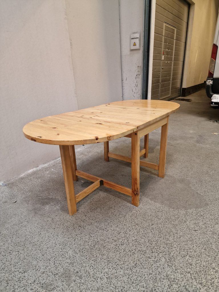 Spisebord i fyrretræ med gateleg — billede 7