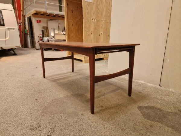 Spisebord med skjulte tillægsplader, teak — billede 3