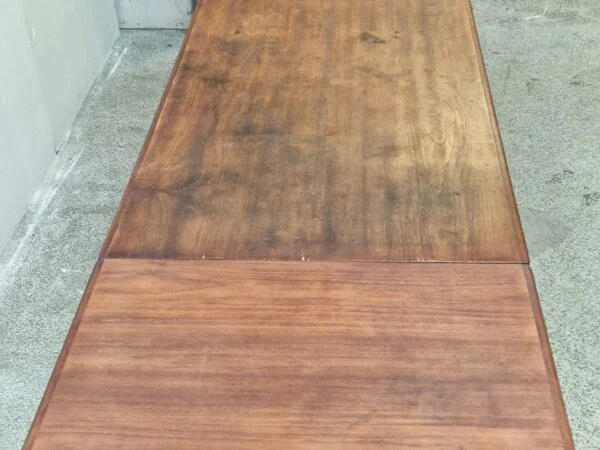 Spisebord med skjulte tillægsplader, teak — billede 9
