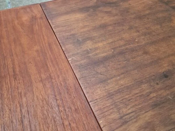 Spisebord med skjulte tillægsplader, teak — billede 10
