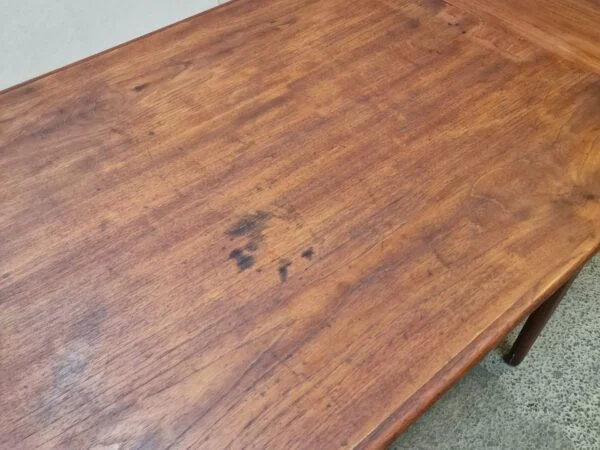 Spisebord med skjulte tillægsplader, teak — billede 11